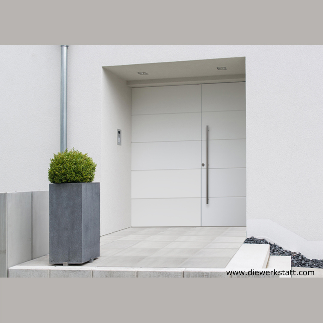 moderne weiße Haustür, segmentiert, die schönsten Haustüren mit Einbau in Luxembourg Köln Trier Mainz Frisange