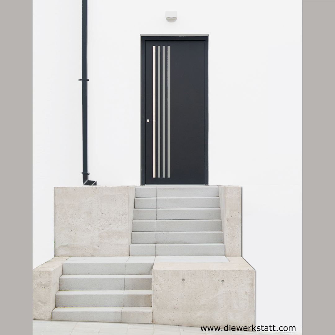 moderne Haustür, minimalistische Haustür, schöne Haustüren mit Einbau in Luxembourg, Köln, Trier, Mainz